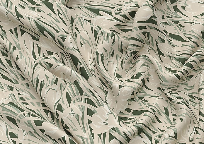Emily Bond Crocus, Green - Roman Blind - Image 4